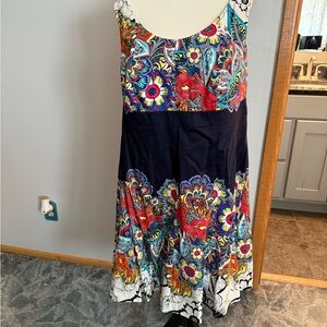 Nine West Colorful Floral Midi Dress